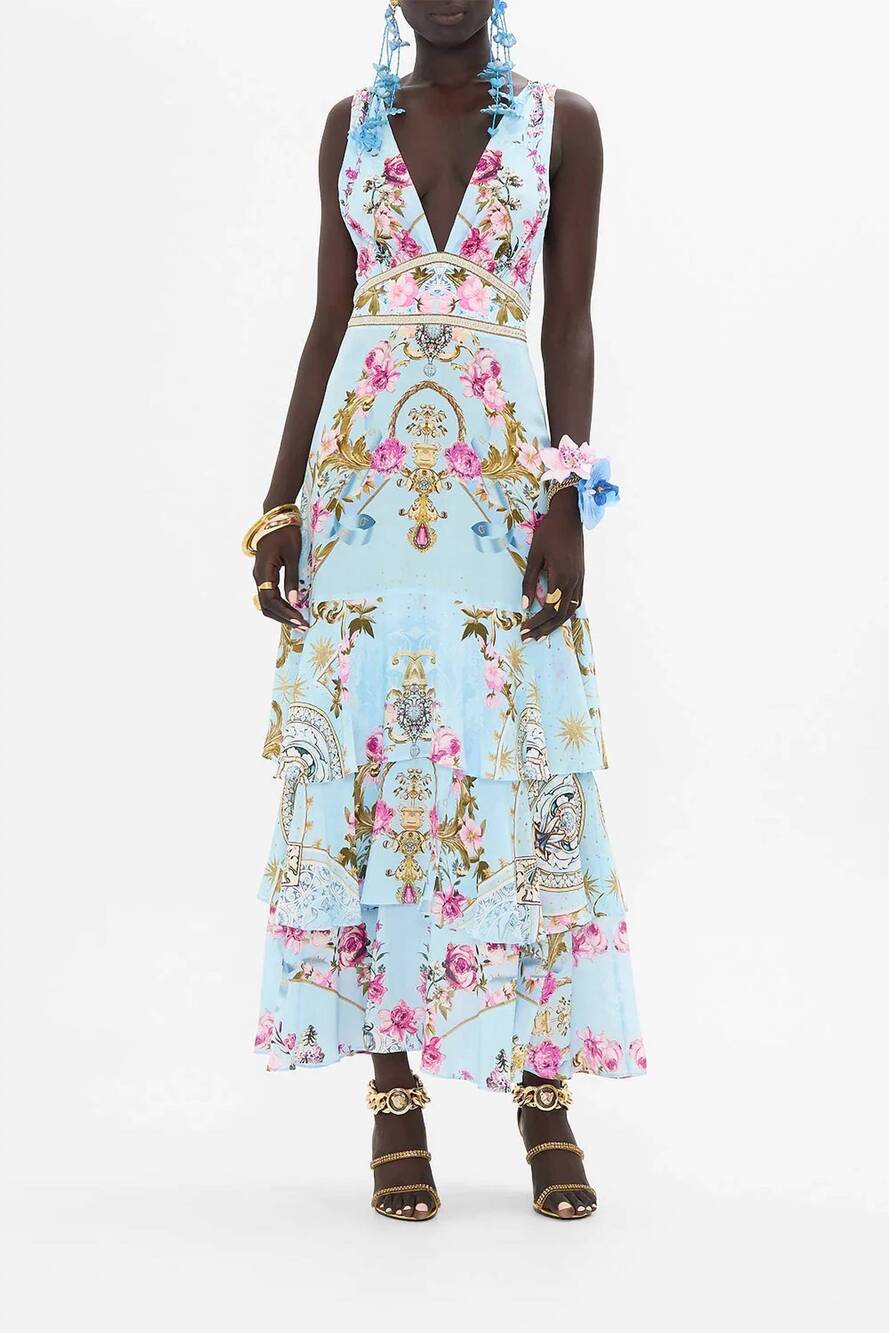 NEW CAMILLA tiered ruffle hem dress in down the garden path